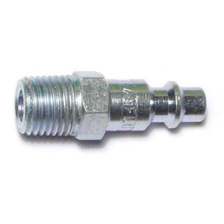 Midwest Fastener 1/4IP Zinc Plated Steel Male Air Hose Connectors 4PK 66543